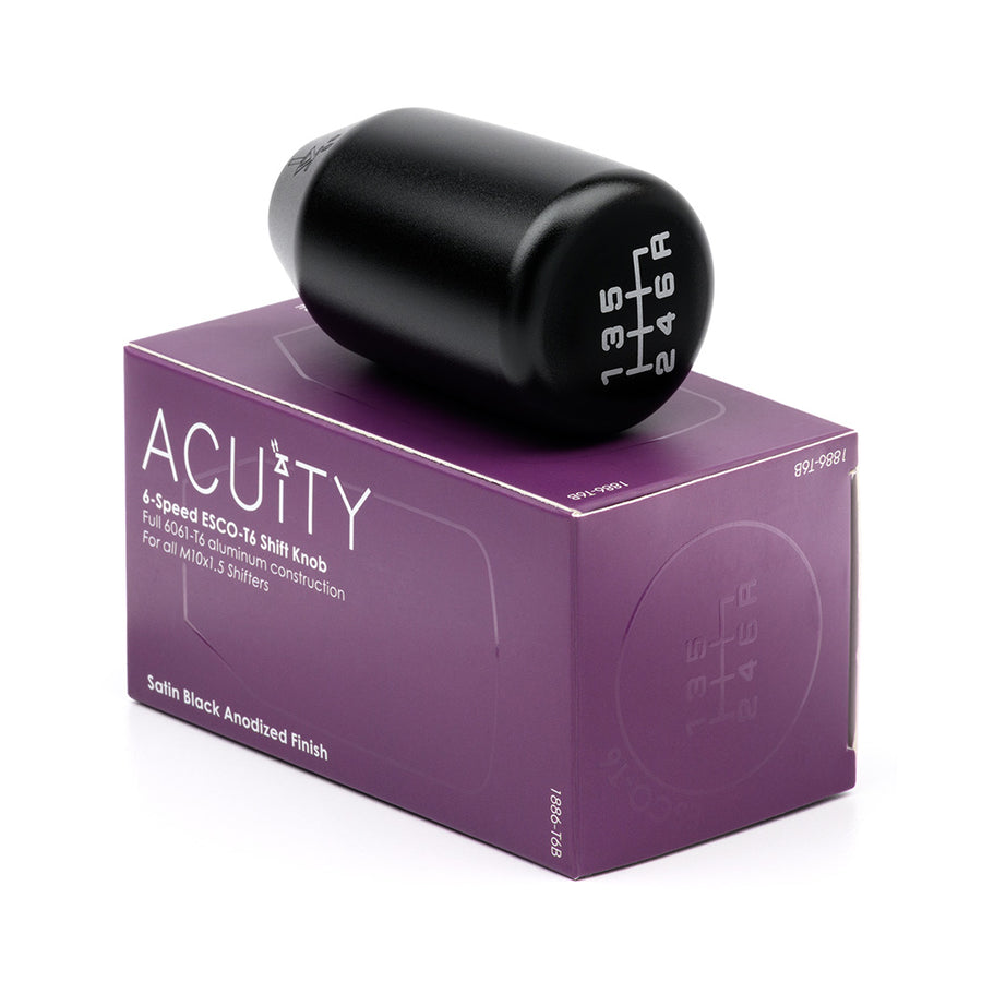 ESCO-T6 Shift Knob in Satin Black Finish (M10X1.5)