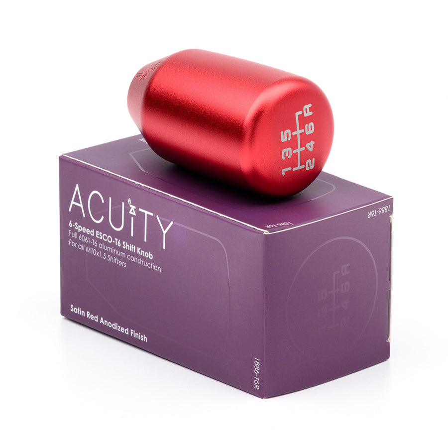 ESCO-T6 Shift Knob in Satin Red Finish (M10X1.5)