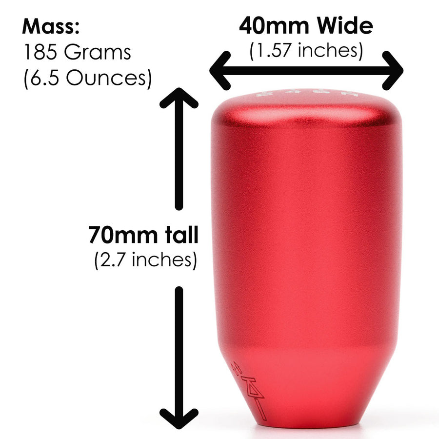 ESCO-T6 Shift Knob in Satin Red Finish (M10X1.5)