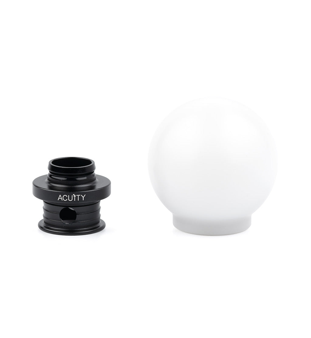 パーツ ACUITY POCO-Insulated Shift Knob POCO Insulated Low-Profile Shift Knob White (M10×1.5) – ACUITY