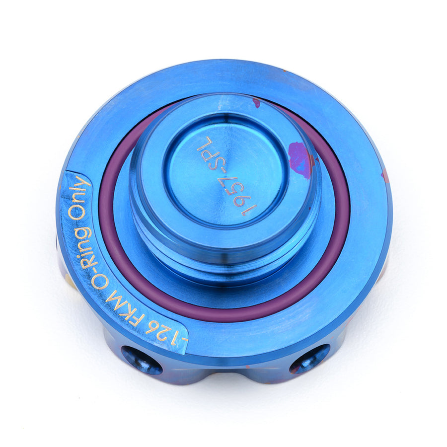 Podium-Ti Oil Cap in Splatter Titanium Finish for Hondas/Acuras