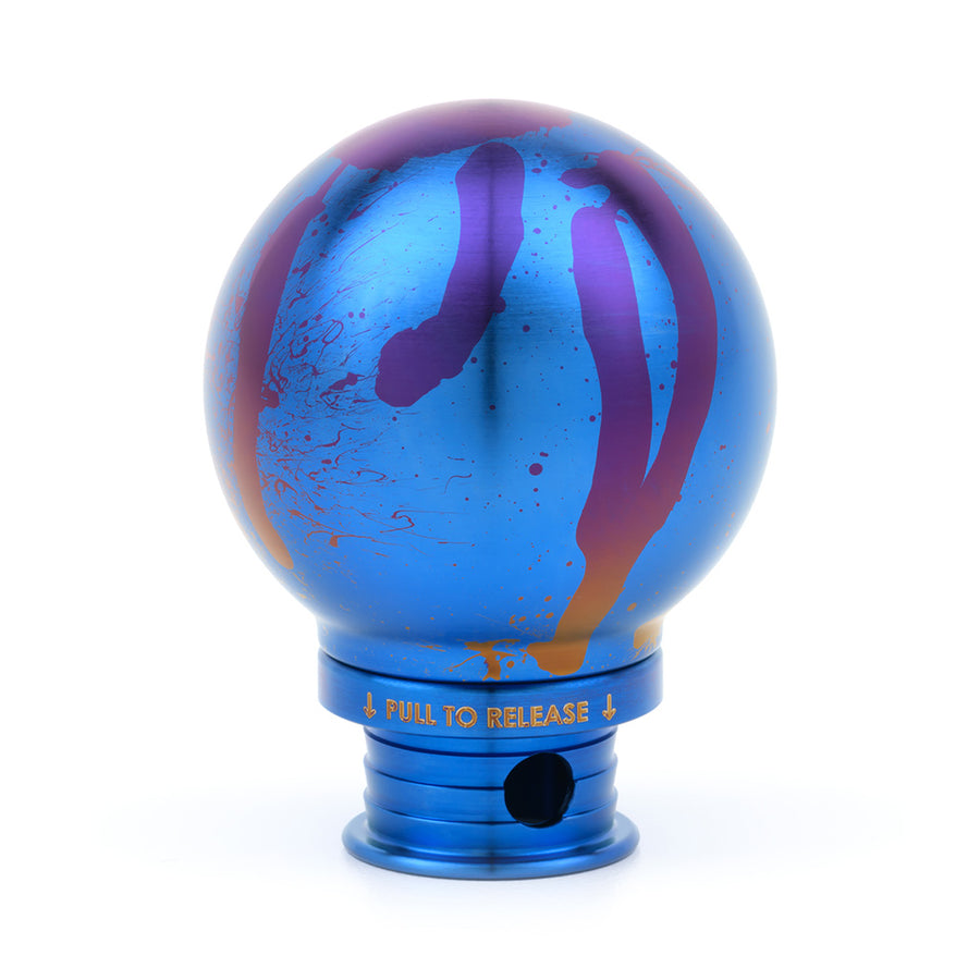 POCO-Ti Low Profile Shift Knob in Splatter Titanium Finish (M10x1.5)