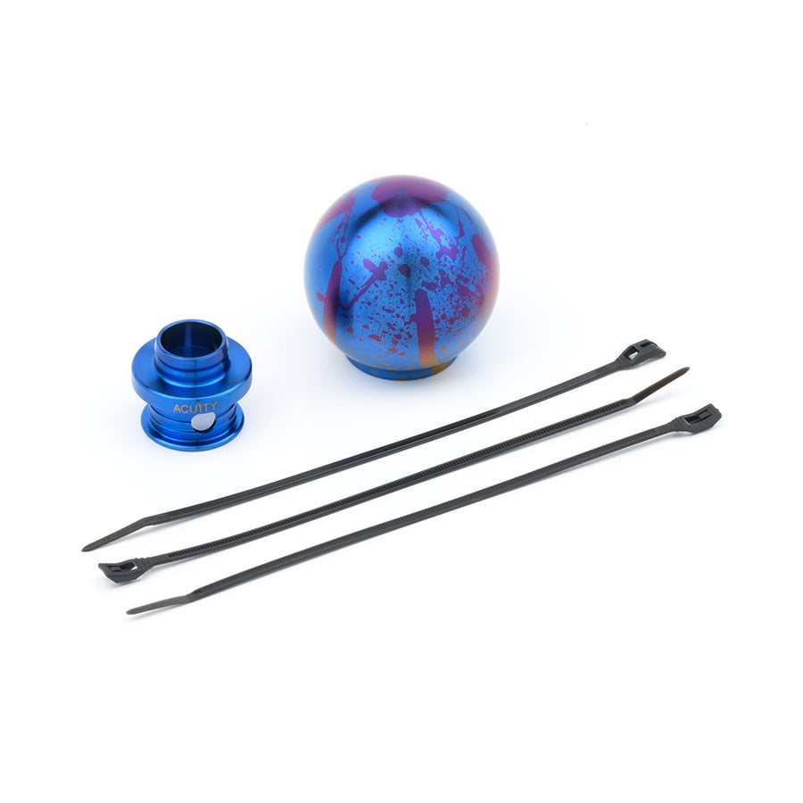 POCO-Ti Low Profile Shift Knob in Splatter Titanium Finish (M10x1.5)