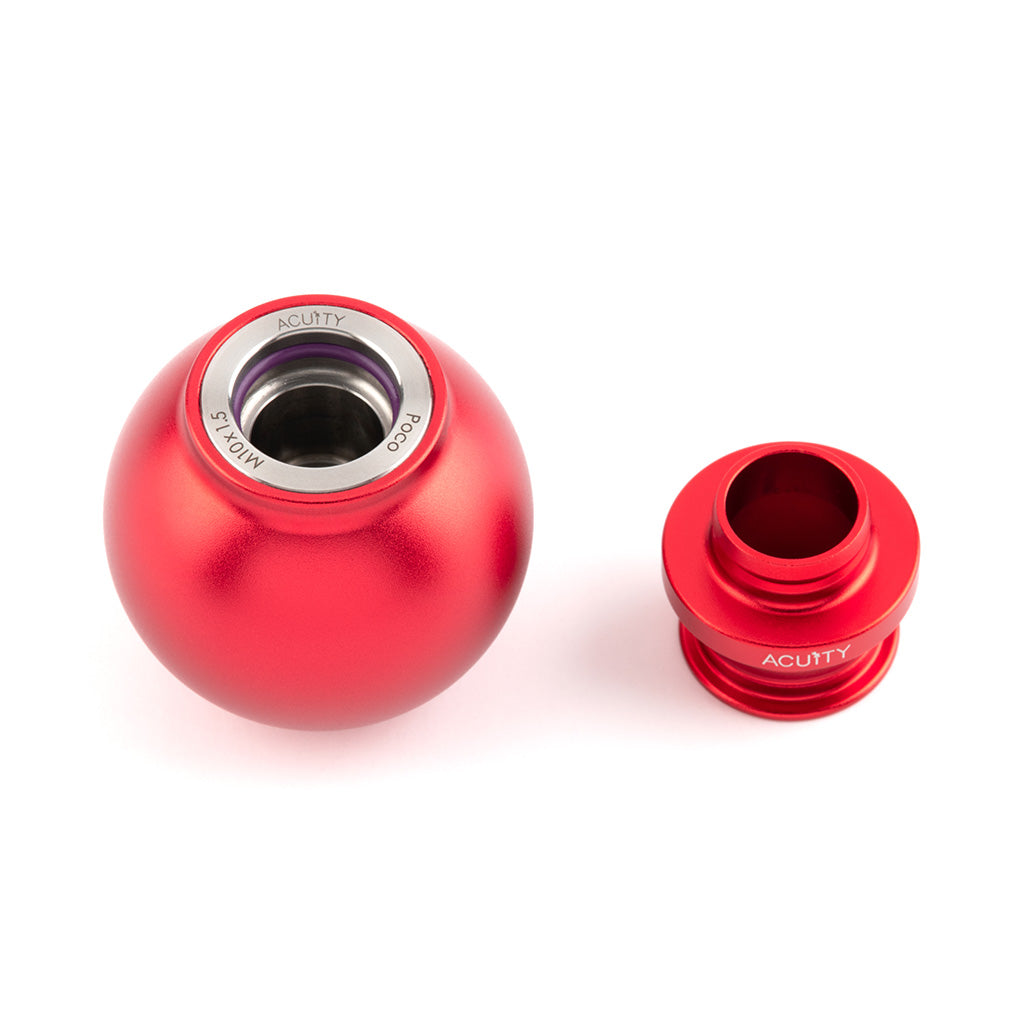 POCO Low‑Profile Satin Red Shift Knob – ACUITY Instruments