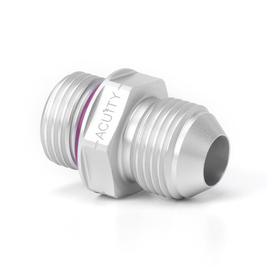 ORB-8 O-Ring Boss AN8 To AN8 Male Adapter Fitting – Black Anodized Aluminum (ANDO RACING, 6-Month Warranty)