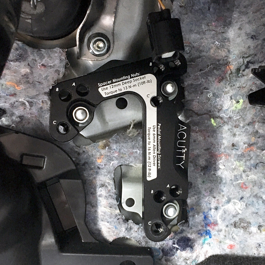 gas pedal spacer Acuity Pedal Spacer LHD 10th‑Gen Honda Civic Upgrade – ACUITY Instruments