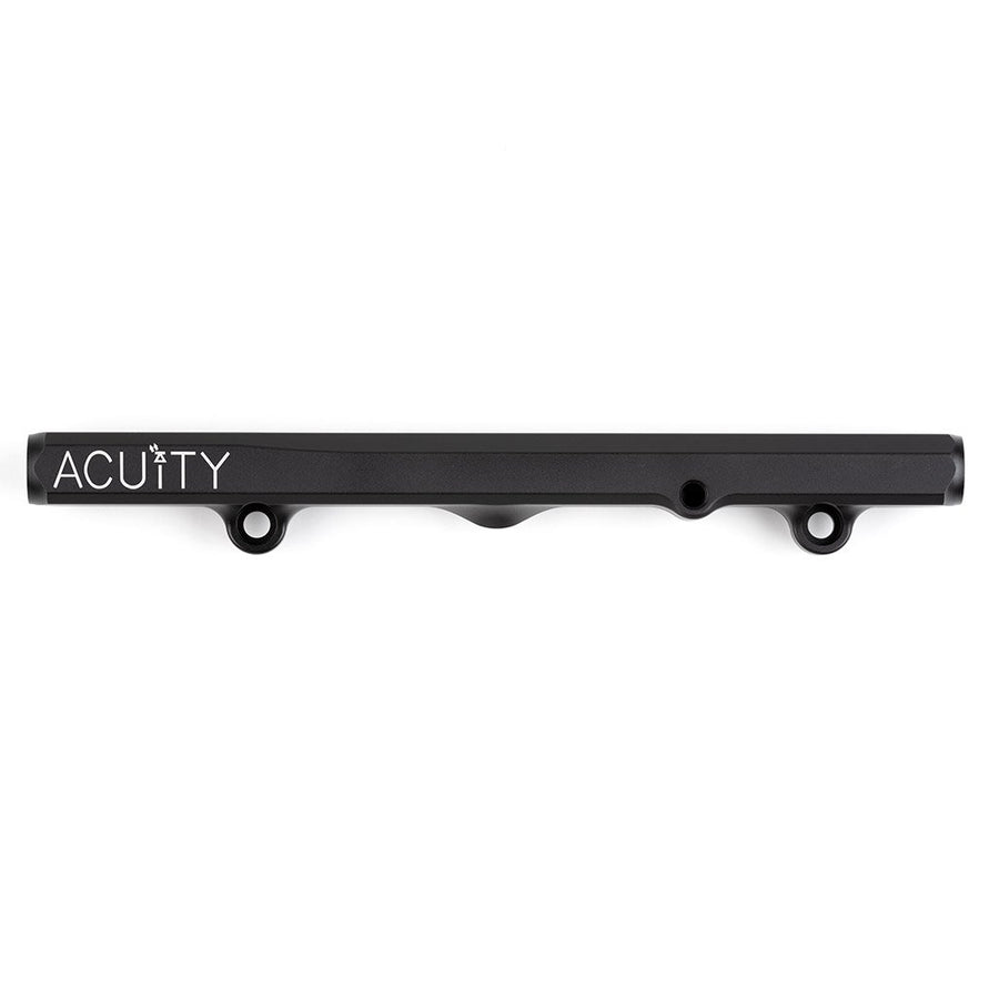 Top view of Fuel Rail in Satin Black Anodized Finish for Honda K-Series 