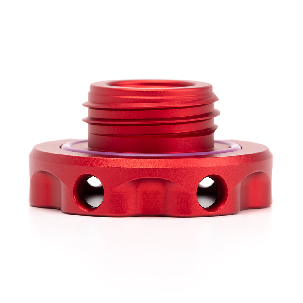 Red Podium Oil Cap Billet Aluminum for Honda/Acura Engines